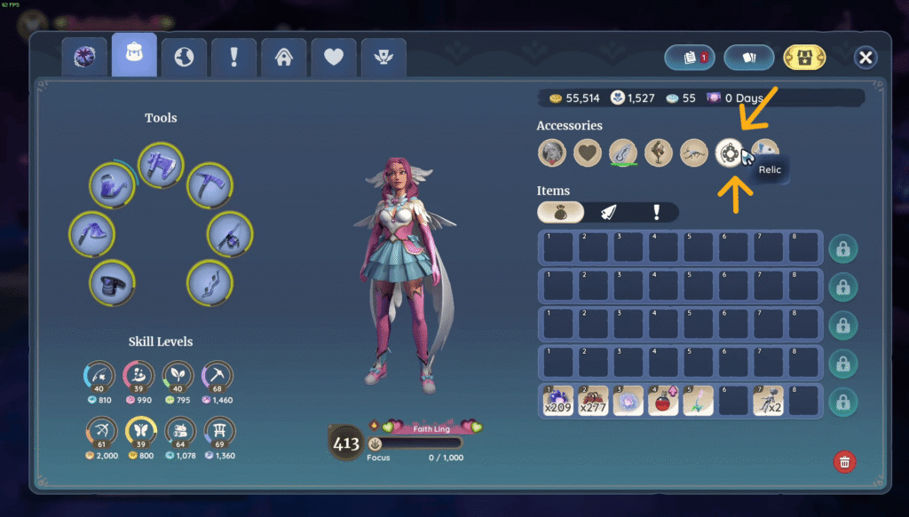 How to Equip a Relic in Palia Elderwood