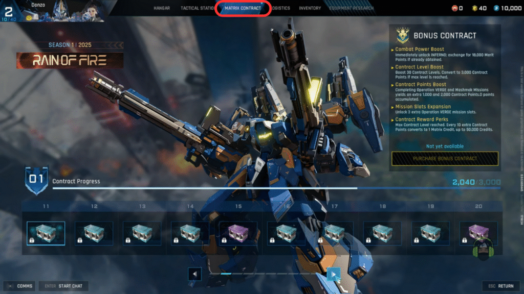 How to Get Matrix Contract in Mecha Break